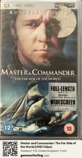 Master and Commander: The Far Side of the World (UMD Video) PlayStation Portable, United Kingdom box front