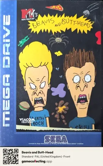 Beavis and Butt-Head Sega Mega Drive / Genesis, United Kingdom box front