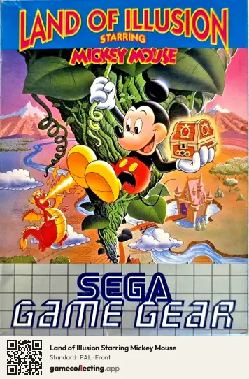 Land of Illusion Starring Mickey Mouse Sega Game Gear, PAL box front
