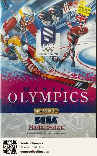 Winter Olympics Sega Master System, PAL box front