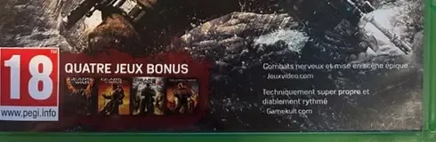 Gears of War 4, the PEGI square on its front