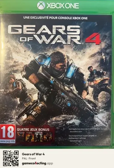 Gears of War 4 Xbox One, PAL box front