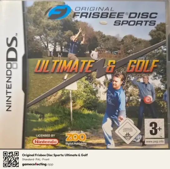Original Frisbee Disc Sports: Ultimate & Golf Nintendo DS, PAL box front