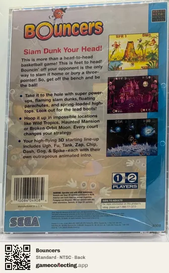 Bouncers Sega Mega-CD / Sega CD, NTSC box back