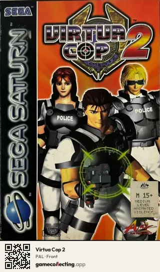 Virtua Cop 2 Sega Saturn, PAL box front