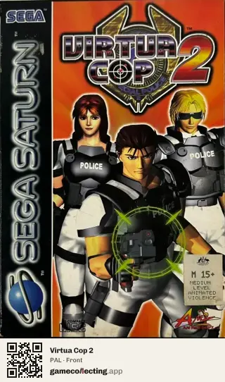 Virtua Cop 2 Sega Saturn, PAL box front