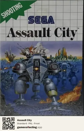 Assault City Sega Master System, PAL box front