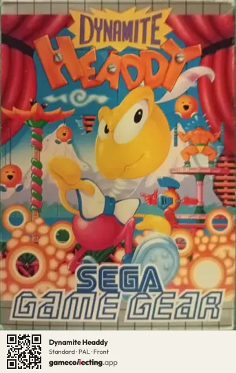 Dynamite Headdy Sega Game Gear, PAL box front