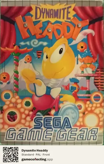 Dynamite Headdy Sega Game Gear, PAL box front