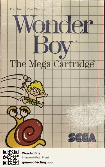 Wonder Boy Sega Master System, PAL box front