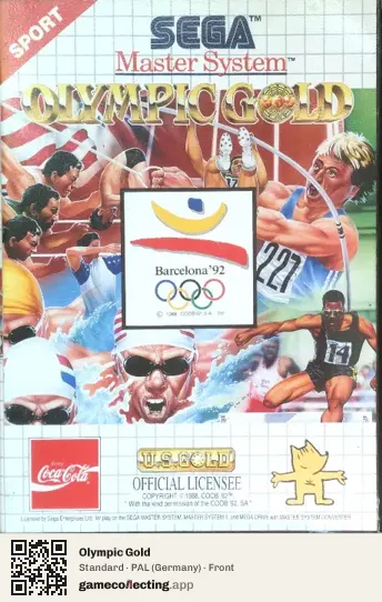 Olympic Gold Sega Master System, Germany box front