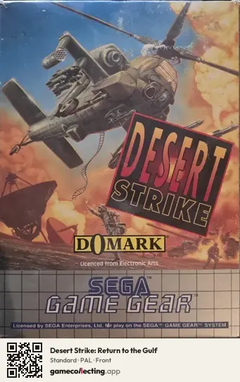 Desert Strike: Return to the Gulf Sega Game Gear, PAL box front