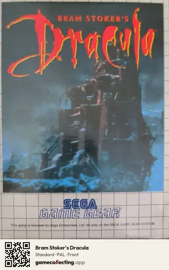 Bram Stoker's Dracula Sega Game Gear, PAL box front
