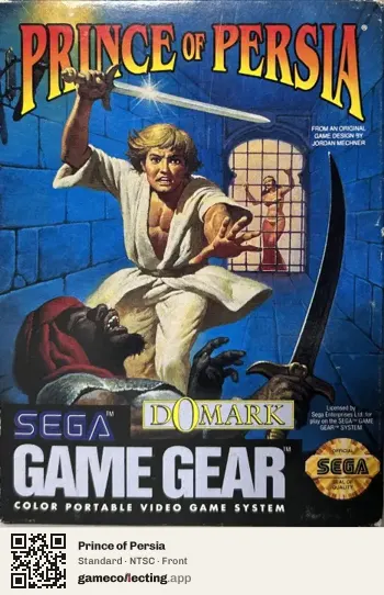 Prince of Persia Sega Game Gear, NTSC box front