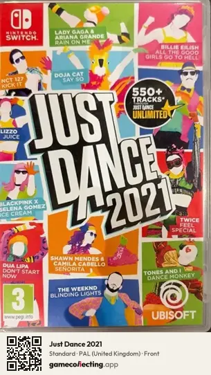 Just Dance 2021 Nintendo Switch, United Kingdom box front
