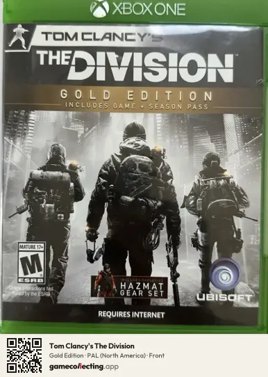 Tom Clancy's The Division Xbox One, North America box front
