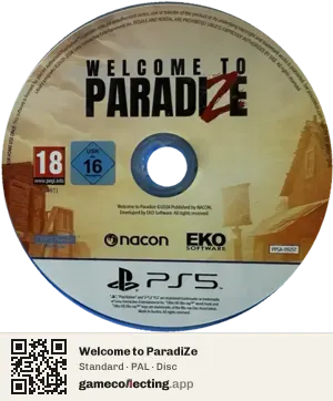Welcome to ParadiZe PlayStation 5, PAL disc