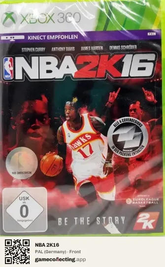 NBA 2K16 Xbox 360, Germany box front
