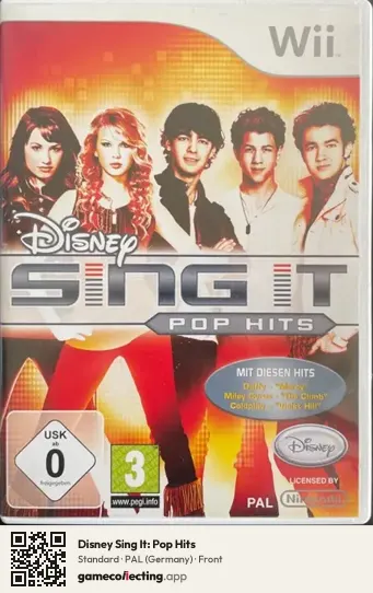 Disney Sing It: Pop Hits Nintendo Wii, Germany box front