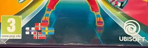 Just Dance 2018, the PEGI square on its front