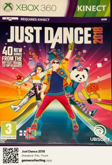 Just Dance 2018 Xbox 360, PAL box front