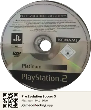 Pro Evolution Soccer 3 PlayStation 2, PAL disc