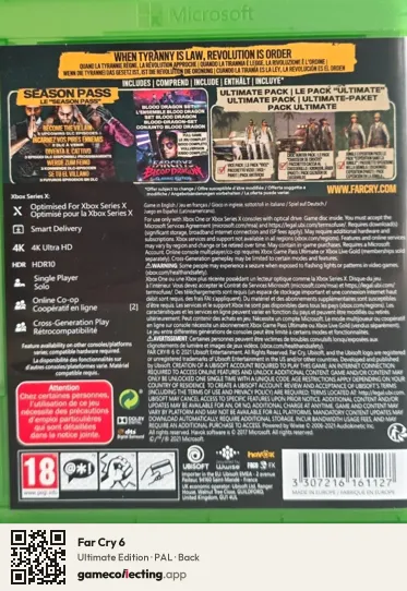 Far Cry 6 Xbox Series X, PAL box back