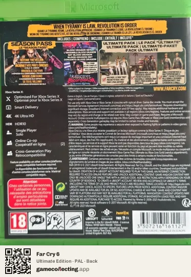 Far Cry 6 Xbox Series X, PAL box back