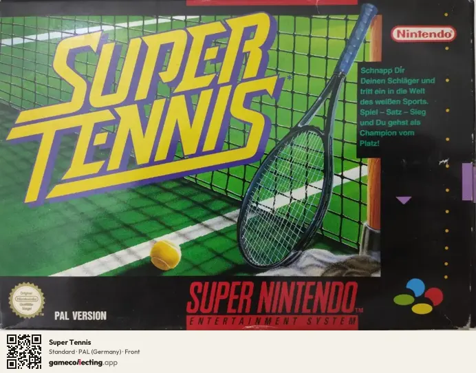 Super Tennis Super Nintendo Entertainment System, Germany box front
