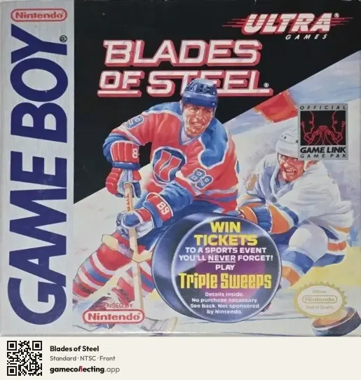 Blades of Steel Game Boy, NTSC box front