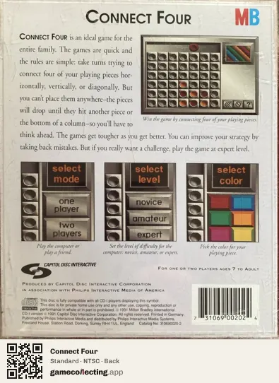Connect Four Philips CD-i, NTSC box back
