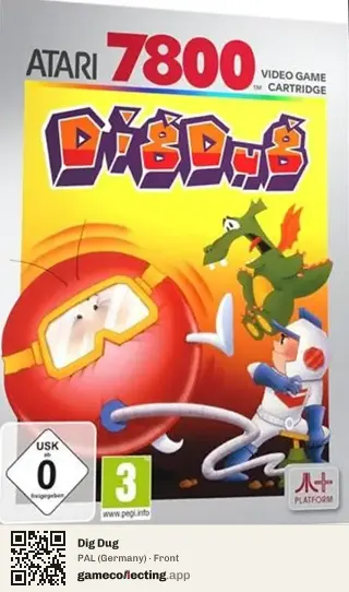 Dig Dug Atari 7800, Germany box front