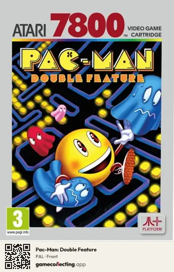 Pac-Man: Double Feature Atari 7800, PAL box front