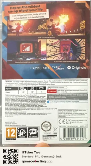 It Takes Two Nintendo Switch, Germany box back