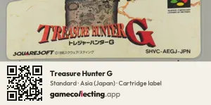 Treasure Hunter G Super Nintendo Entertainment System, Asia cartridge label