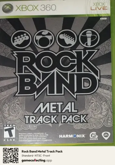 Rock Band Metal Track Pack Xbox 360, NTSC box front