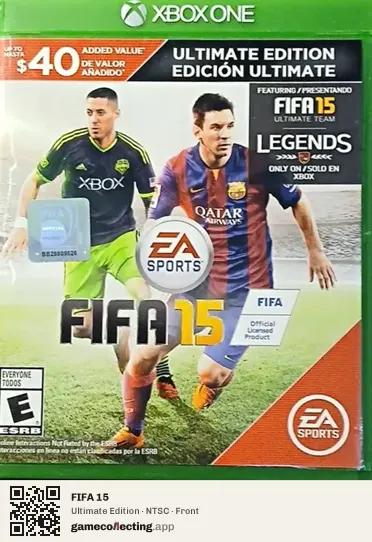 FIFA 15 Xbox One, NTSC box front