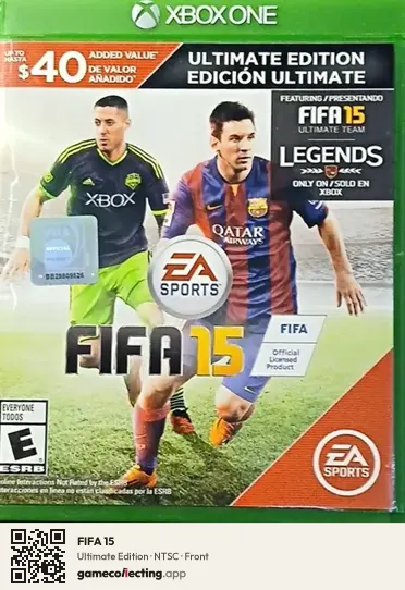 FIFA 15 Xbox One, NTSC box front