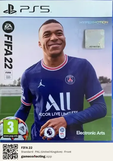 FIFA 22 PlayStation 5, United Kingdom box front