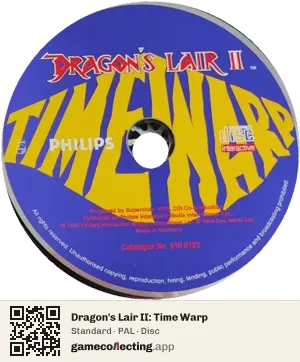 Dragon's Lair II: Time Warp Philips CD-i, PAL disc