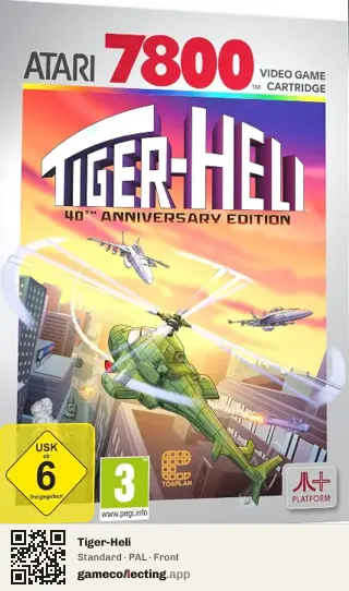Tiger-Heli Atari 7800, PAL box front