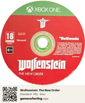 Wolfenstein: The New Order Xbox One, PAL disc