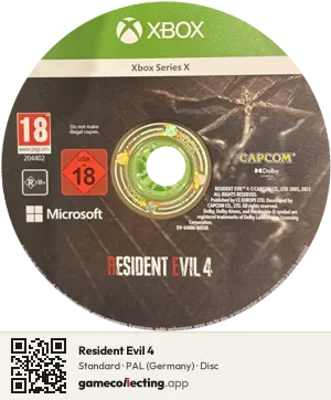 Resident Evil 4 Xbox Series X, PAL disc