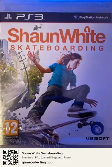 Shaun White Skateboarding PlayStation 3, United Kingdom box front