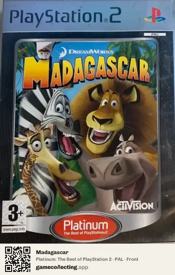 Madagascar PlayStation 2, PAL box front