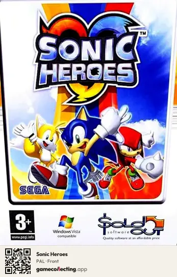 Sonic Heroes Computer, PAL box front