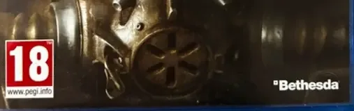 Fallout 4, the PEGI square on its front