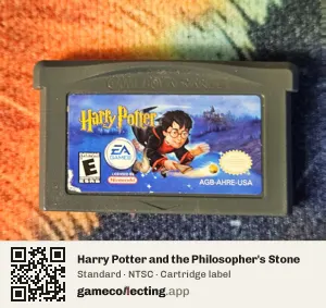 Harry Potter and the Philosopher's Stone Game Boy Advance, NTSC cartridge label