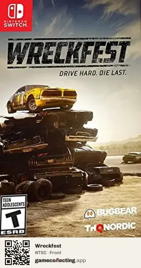 Wreckfest Nintendo Switch, NTSC box front
