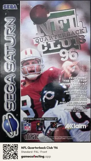 NFL Quarterback Club '96 Sega Saturn, PAL box front